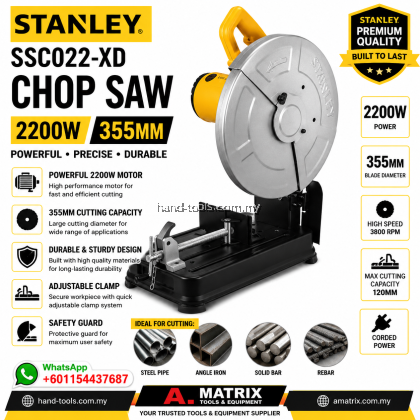 Stanley SSC022-XD CHOP SAW Corded 2200w 355mm Stanley SSC022-XD CHOP SAW Corded 2200w 355mm